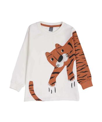 تيشرت آستين بلند و شلوار پسرانه باني نو طرح ببر بنگال