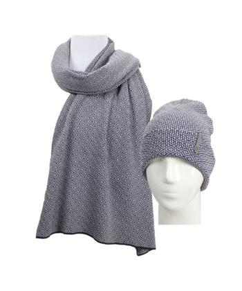 ست كلاه و شال زنانه تارتن مدل 214300118