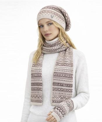 ست كلاه شال گردن و دستكش زنانه تارتن مدل 312012124