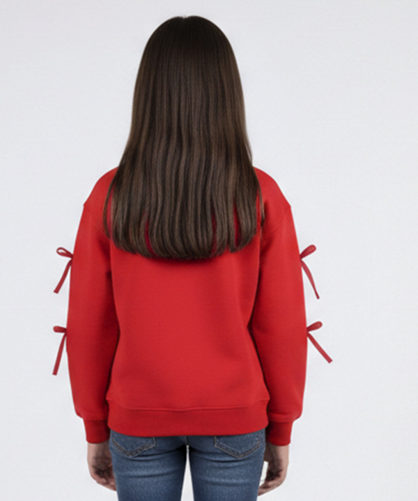 سويشرت دخترانه مرينو مدل RIBBON