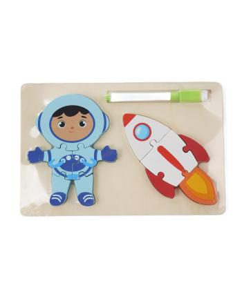 پازل چوبي برجسته مشاغل با وسيله نقليه كيكو مدل 1656