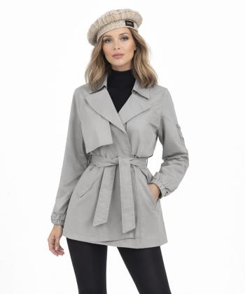 بارانی کوتاه زنانه پینکی مدل 1151