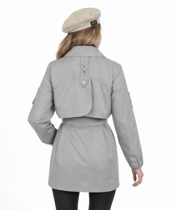 بارانی کوتاه زنانه پینکی مدل 1151