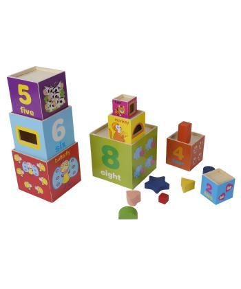 مكعب آموزشي حجم واعداد كيكو مدل 1351 بسته 8 عددي