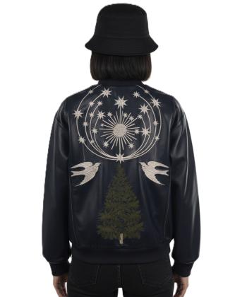 بامبر جكت چرم زنانه فلاي فشن مدل 1107001037