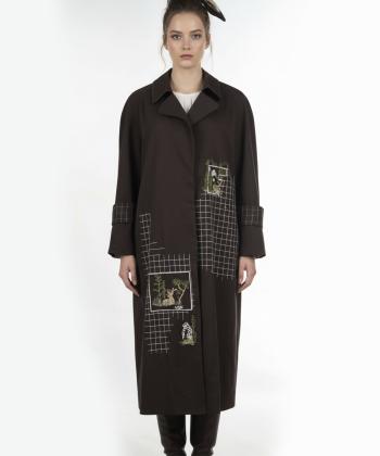 پالتو آستردار كتان زنانه فلاي فشن مدل 1107001212