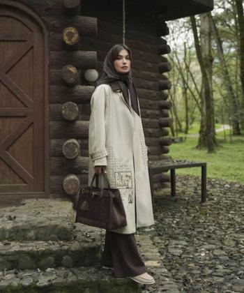 پالتو آستردار كتان زنانه فلاي فشن مدل 1107001336