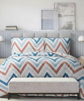 لحاف طرح دار با رويه بالش دونفره سه تكه لايكو مدل سوران