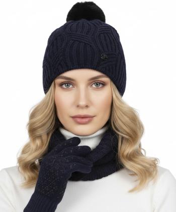 ست كلاه شال گردن و دستكش زنانه تارتن مدل 333114406