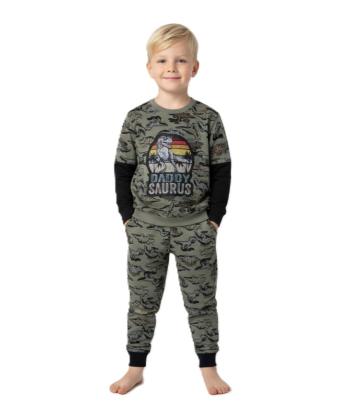 تيشرت آستين بلند و شلوار پسرانه باني نو طرح دايناسور