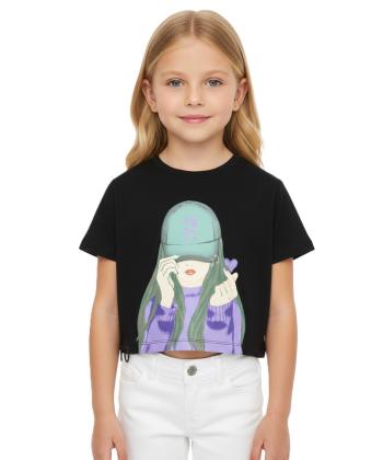 تیشرت آستین کوتاه دخترانه نونا مدل 11358