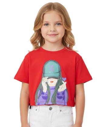 تیشرت آستین کوتاه دخترانه نونا مدل 11358