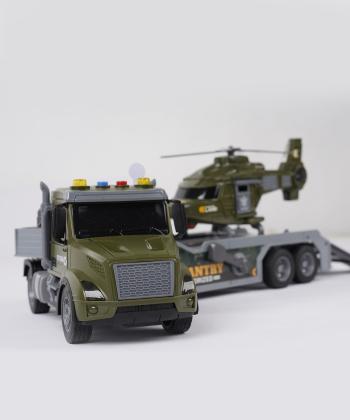 تريلر و هليكوپتر نظامي چند كاره ارتشي 1:16 كيكو مدل JS202ES-1