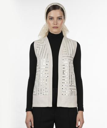 جليقه لينن زنانه مانگ مدل 7646033093