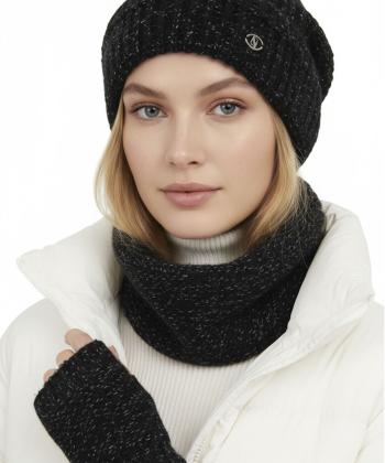 ست كلاه و شال زنانه تارتن مدل 332113433
