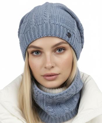 ست كلاه و شال زنانه تارتن مدل 232100208