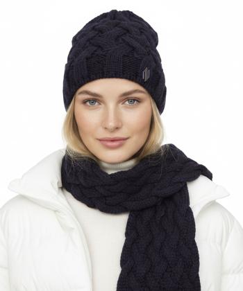 ست كلاه و شال زنانه تارتن مدل 213000203