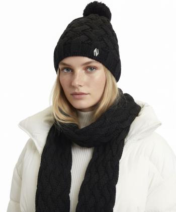 ست كلاه و شال زنانه تارتن مدل 213000203