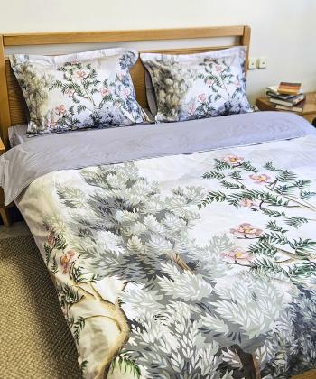 سرويس كاور لحاف دو نفره 4 تكه پاميل طرح آوالانا