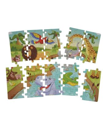 پازل چوبي قوطي فلزي كيكو مدل 1295 بسته 100 عددي