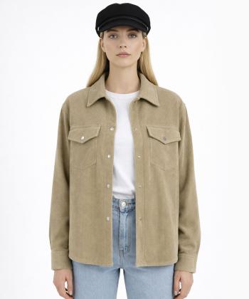 شومیز مخمل کبریتی آستین بلند زنانه برندس مدل H17