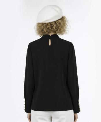 شومیز کرپ آستین بلند زنانه برندس مدل Q20