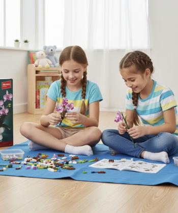 لگوبلوك ساختني گل اركيده با گلدان كيكو مدل 601297