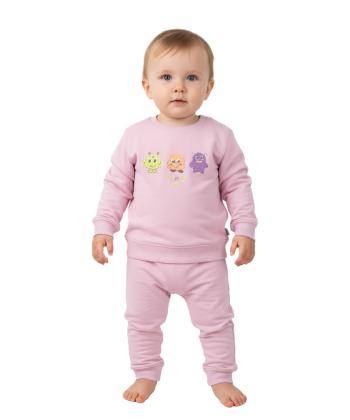 سويشرت نوزاد دخترانه مرينو مدل HAPPY