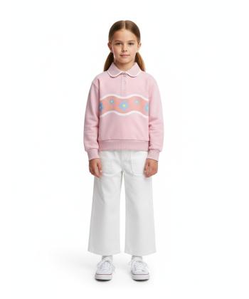 سویشرت نخی دخترانه جین وست مدل 43671506