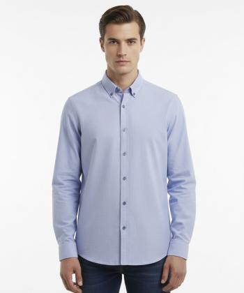 پيراهن آستين بلند مردانه ال سي وايكيكي مدل S586531Z8