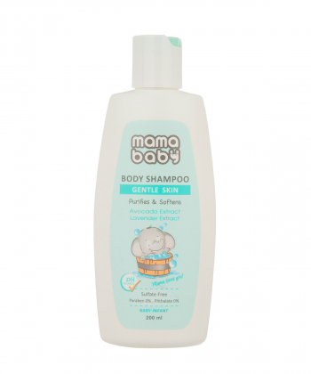 شامپو بدن کرمی نوزاد ماما بیبی Mama Baby مدل Gentle Skin حجم 200 میلی لیتر