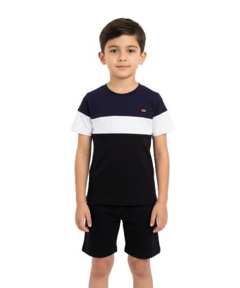 ست تیشرت و شلوارک نخی پسرانه مادر مدل MA412K