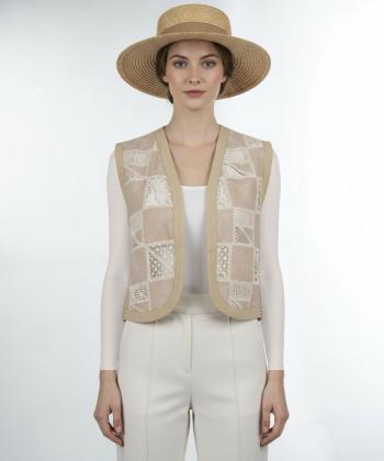 جليقه لينن زنانه مانگ مدل 7646033092