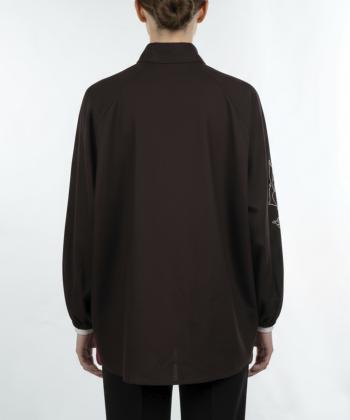 شومیز کتان آستین بلند زنانه مانگ مدل 7656033102