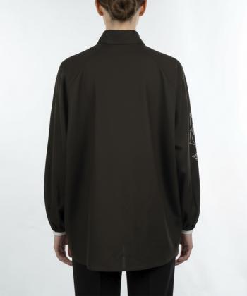 شومیز کتان آستین بلند زنانه مانگ مدل 7656033102