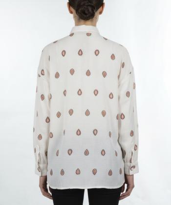 شوميز لينن زنانه مانگ مدل 7651023054