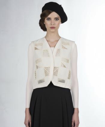 جليقه لينن زنانه مانگ مدل 7646033092