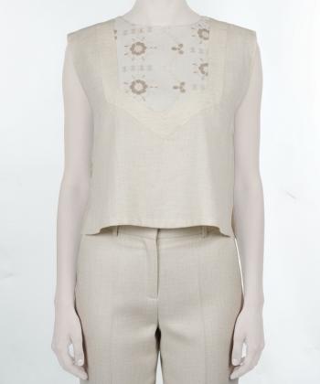 جليقه لينن زنانه مانگ مدل 7646033124