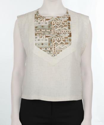 جليقه لينن زنانه مانگ مدل 7646033124