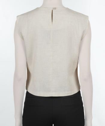 جليقه لينن زنانه مانگ مدل 7646033124