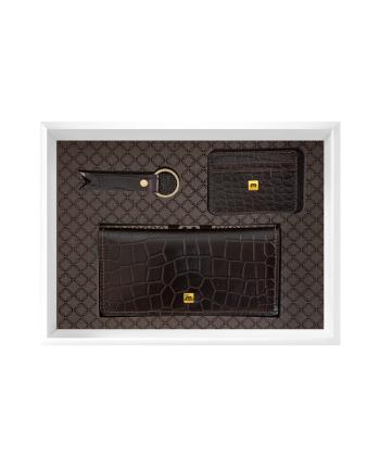 ست هدیه چرم طبیعی منط Mante مدل Y109