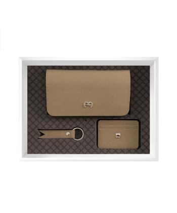 ست هدیه چرم طبیعی زنانه منط Mante مدل x103