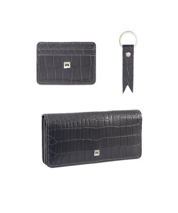 ست هدیه مردانه چرم طبیعی منط Mante مدل Y108