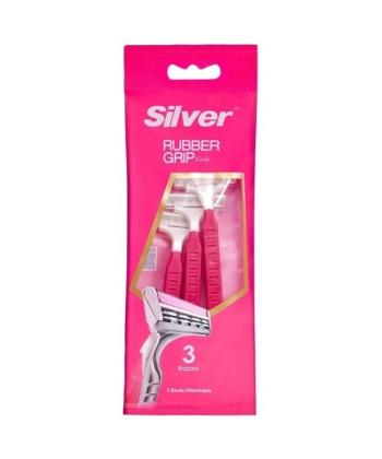 خودتراش زنانه سيلور مدل Rubber Grip بسته 3 عددي