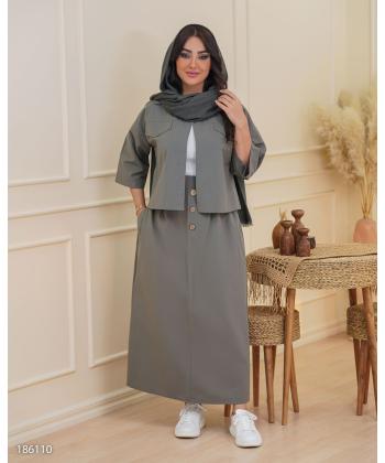 ست كت كوتاه و دامن زنانه السانا مدل 1861