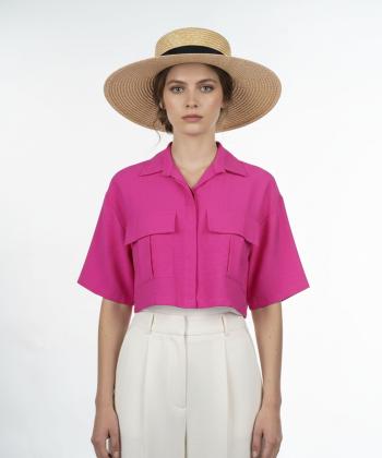 شومیز لینن زنانه سوپردرای مدل W13S50101T