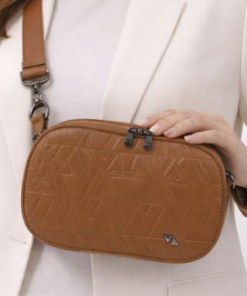 کیف دوشی چرم طبیعی زنانه چرم مشهد مدل S5362