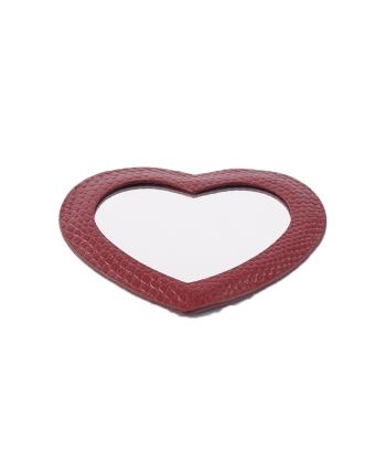 آينه قلبي چرم طبيعي مونو مدل G0019