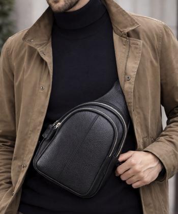 کیف دوشی چرم طبیعی نوین چرم Novin Charm مدل MSB3958