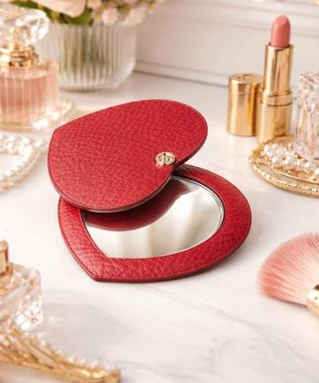 آينه قلبي چرم طبيعي مونو مدل G0017